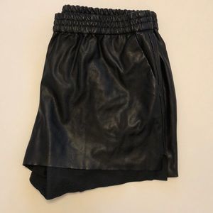 H&M leatherette shorts